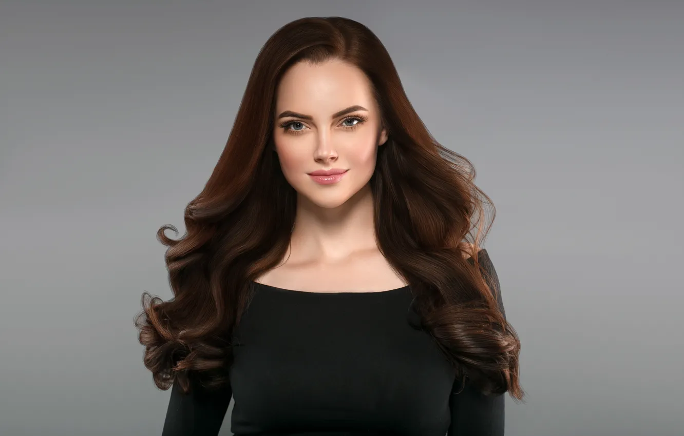Фото обои девушка, лицо, модель, портрет, girl, woman, hair, brunette