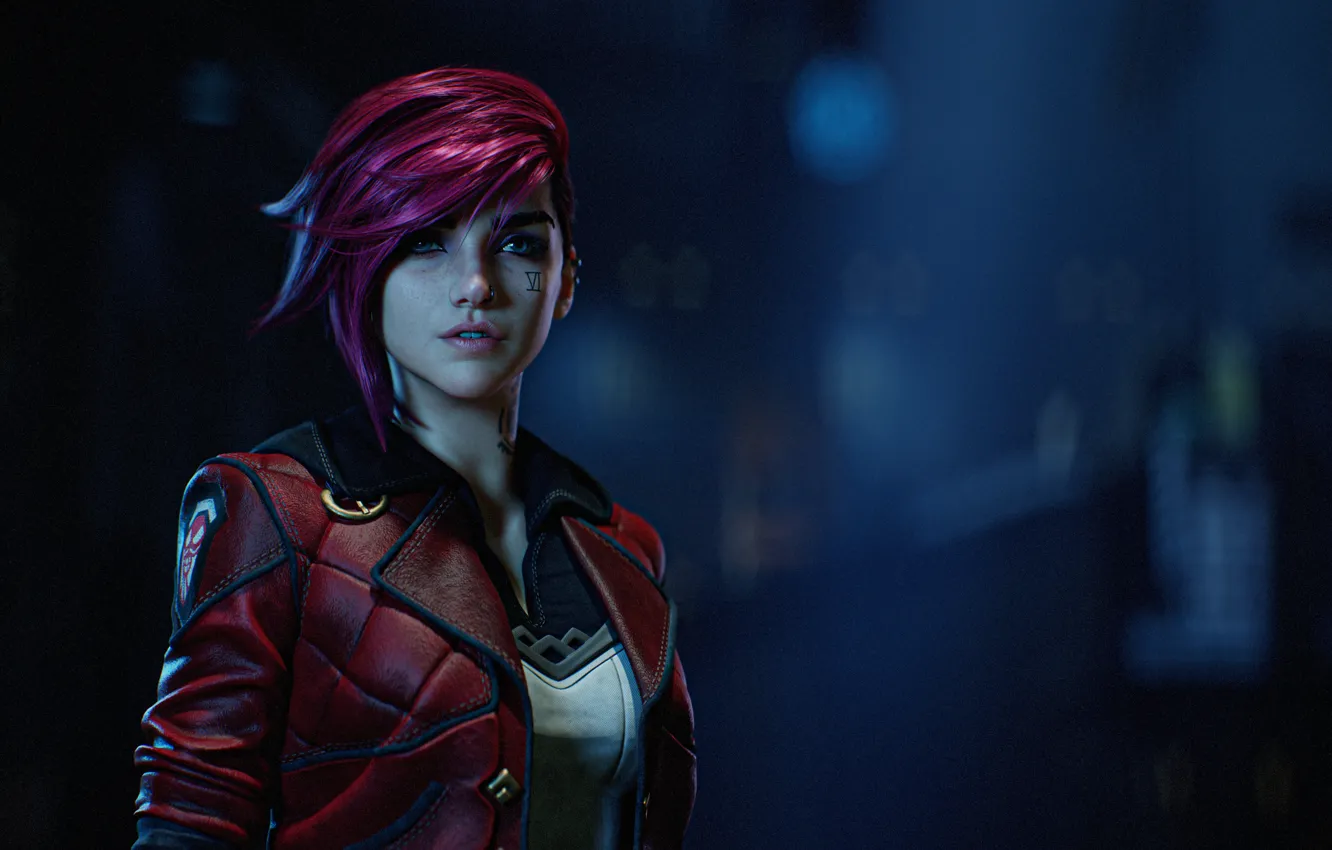 Фото обои games, Game Art, leagueoflegends, rtx, VI Arcane, Luis Omar, Cinematic Version