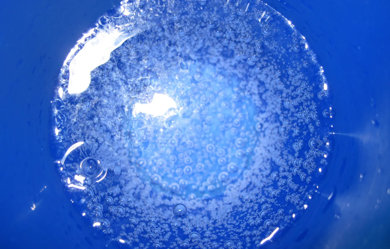 Фото обои вода, пузырьки, круг, water