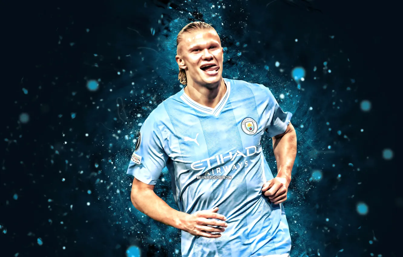Фото обои Football, Norway, Soccer, Man City, Manchester City, Erling Haaland, Erling, Haaland