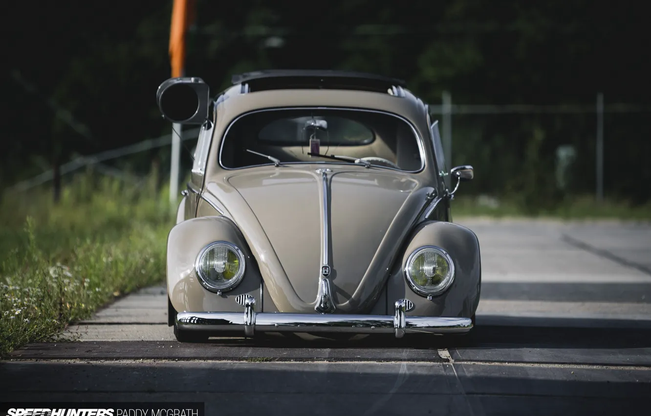 Фото обои Volkswagen, Retro, Volkswagen Beetle, Beethoven, Bug, 1957 Year