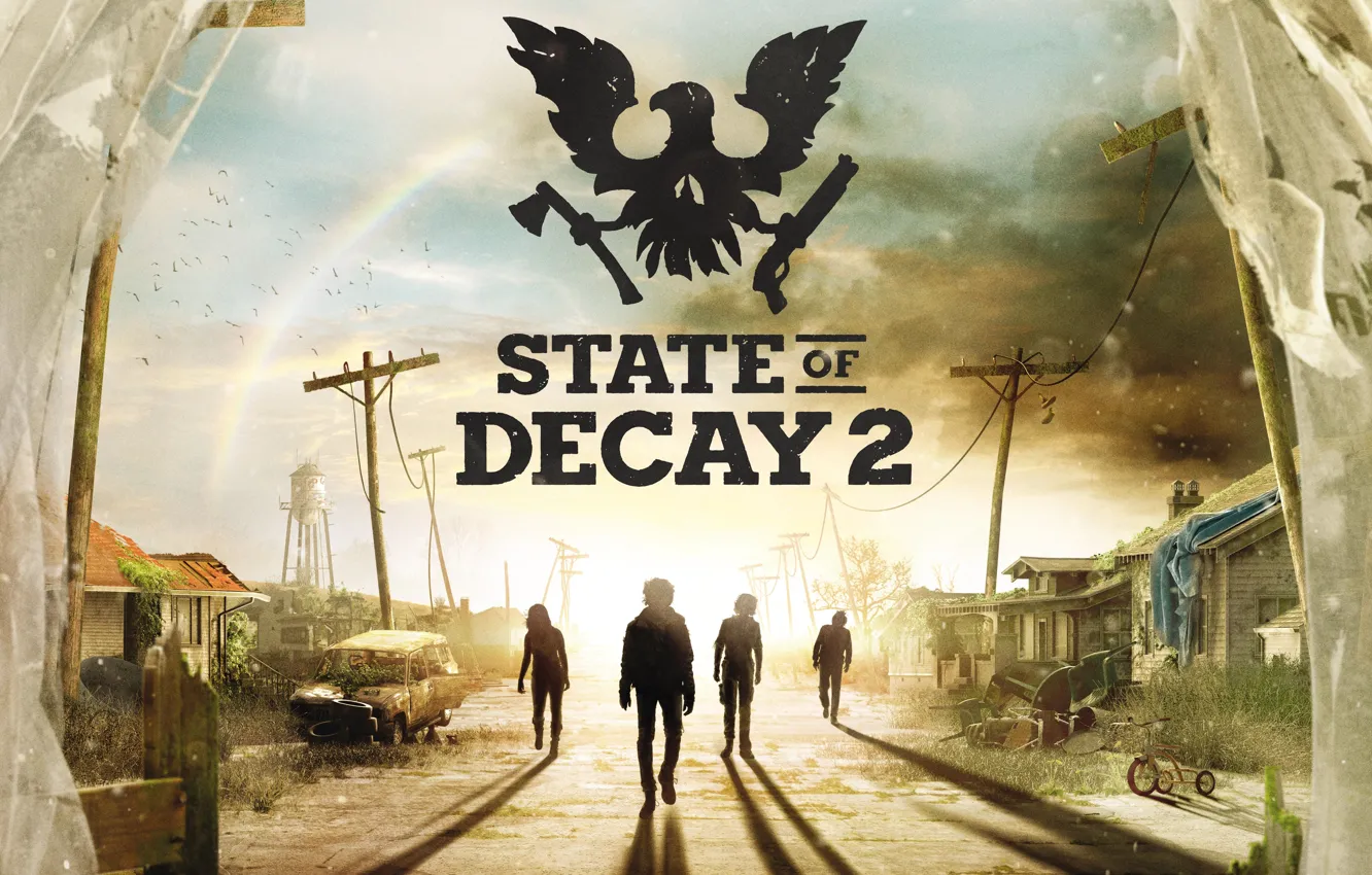 Фото обои city, logo, game, undead, State of Decay, State of Decay 2, zobie