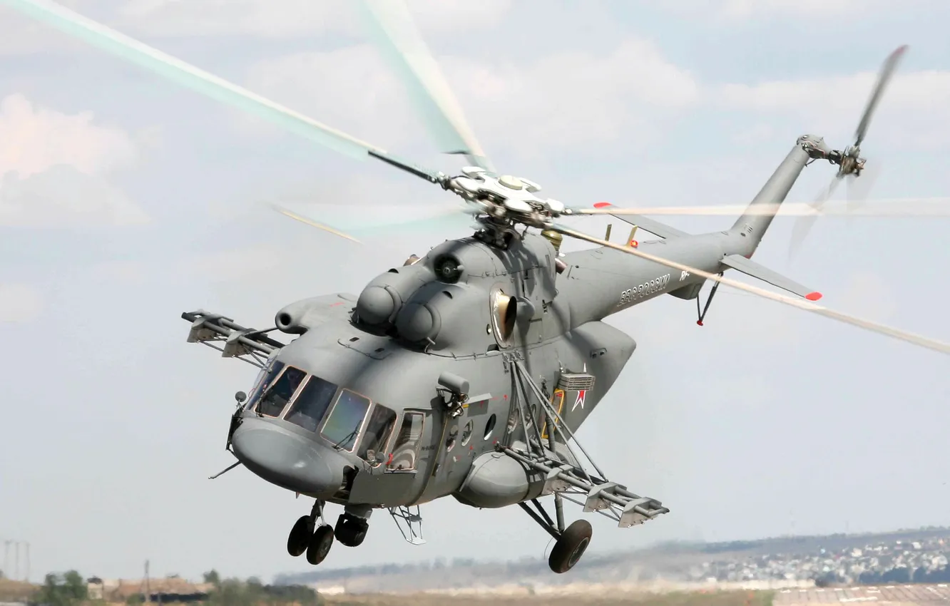 Фото обои полёт, вертолёт, лопасти, Ми-8АМТШ, Ми-8АМТШ «Терминатор»