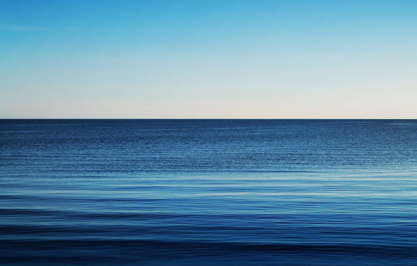Фото обои волны, вода, синий, гладь, градиент, залив, waves, blue