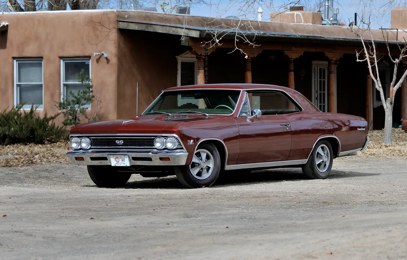 Фото обои купе, Chevrolet, шевроле, Coupe, 1966, Chevelle, Hardtop, SS 396