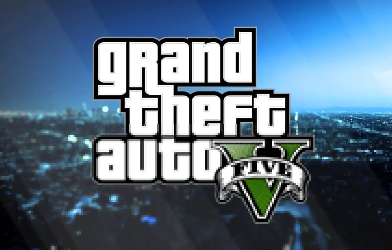 Фото обои game, gta, gta 5, city, logo, GTA V, Rockstar