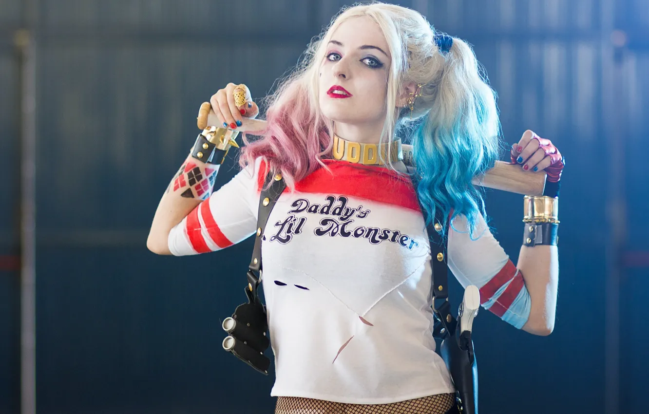 Фото обои Харли Квинн, Harley Quinn, Косплей, Warner Bros, Cosplay, Suicide Squad, злодейка, Отряд самоубийц