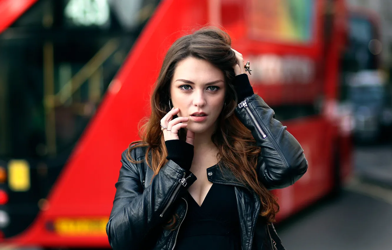 Фото обои взгляд, город, декольте, Weekly Imogen, London photo-shoot-2