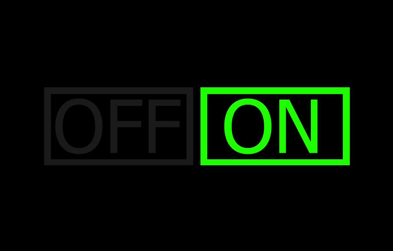 Фото обои off, выключено, включено