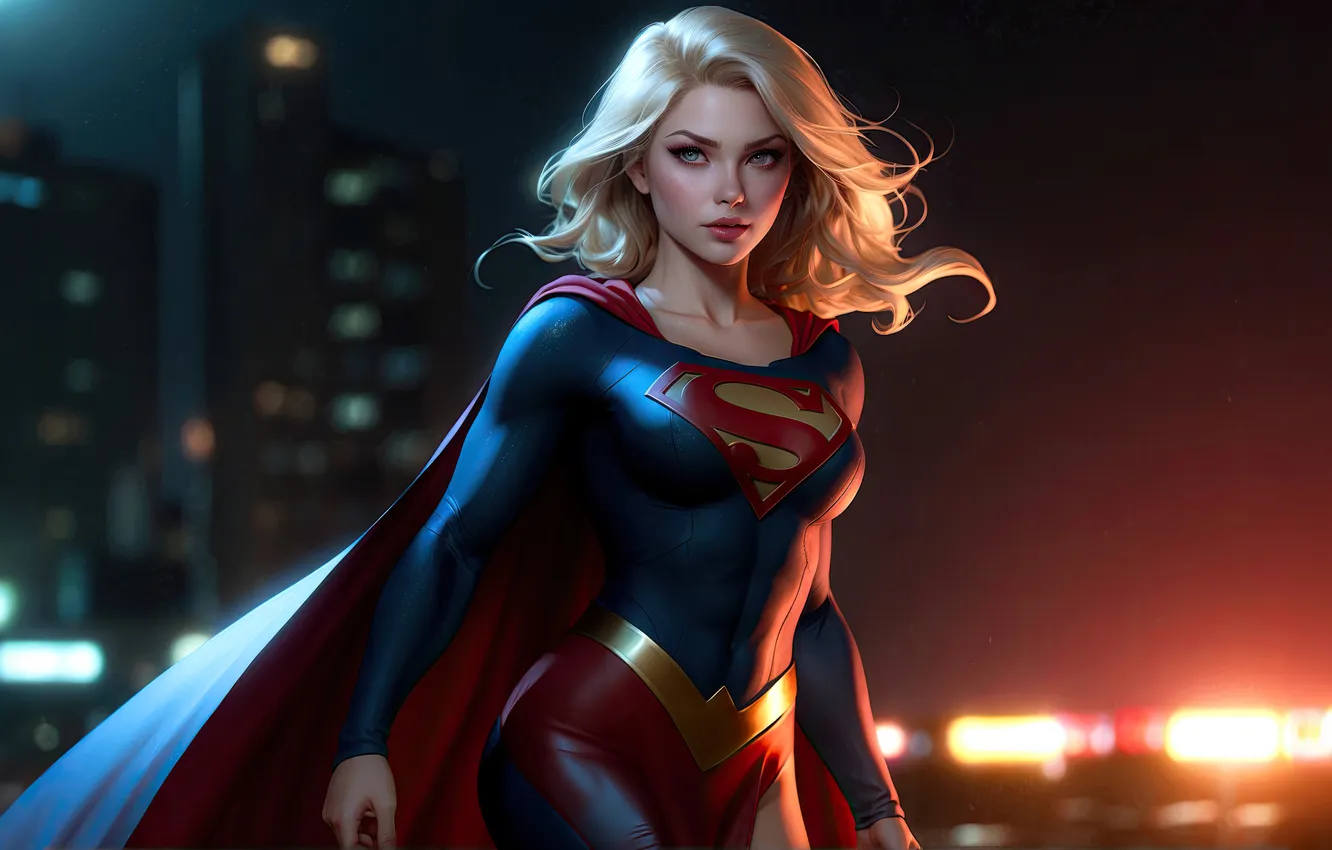 Фото обои art, supergirl, superheroes