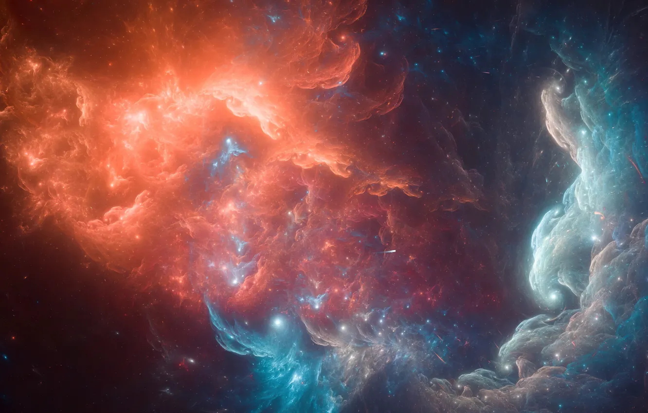 Фото обои space, nebula, stars