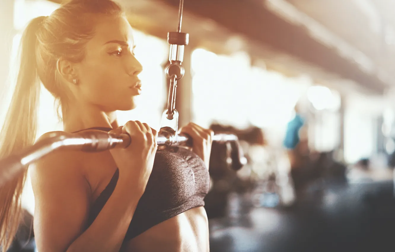 Фото обои female, workout, fitness