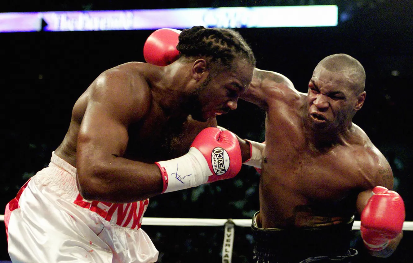 Фото обои Майк Тайсон, Леннокс Льюис, Mike "Iron" Tyson, Lennox Lewis