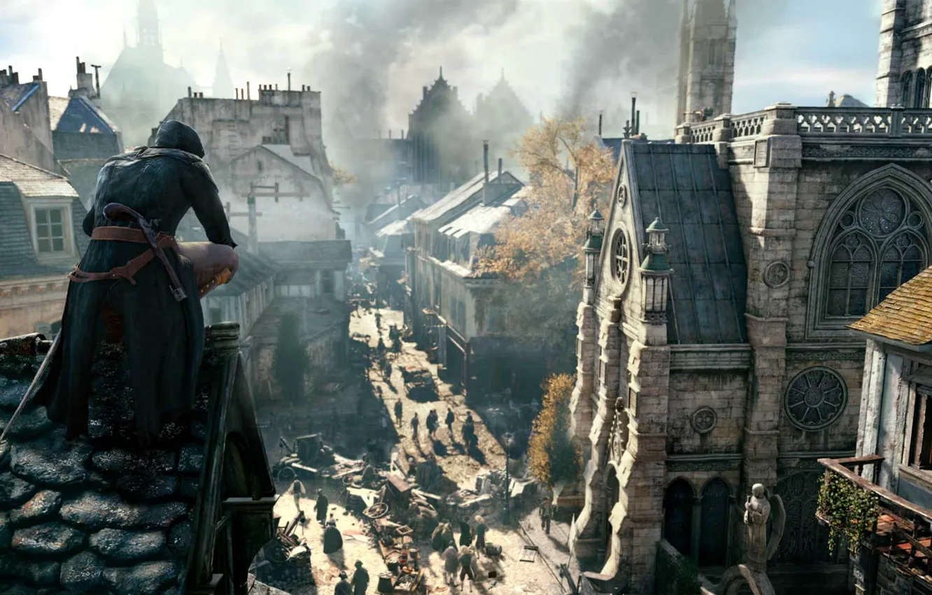 Фото обои Франция, Париж, ассасины, ассасинс крид, Assassin's Creed Unity