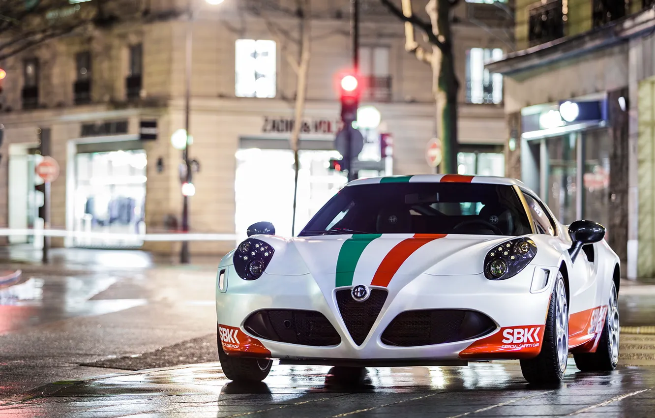 Фото обои Alfa Romeo, Night, Street