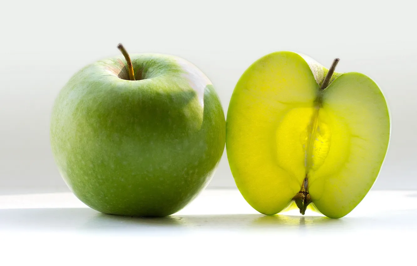 Фото обои макро, яблоко, еда