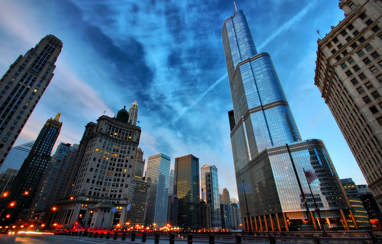 Фото обои Чикаго, Иллинойс, Chicago, illinois, The Trump Tower