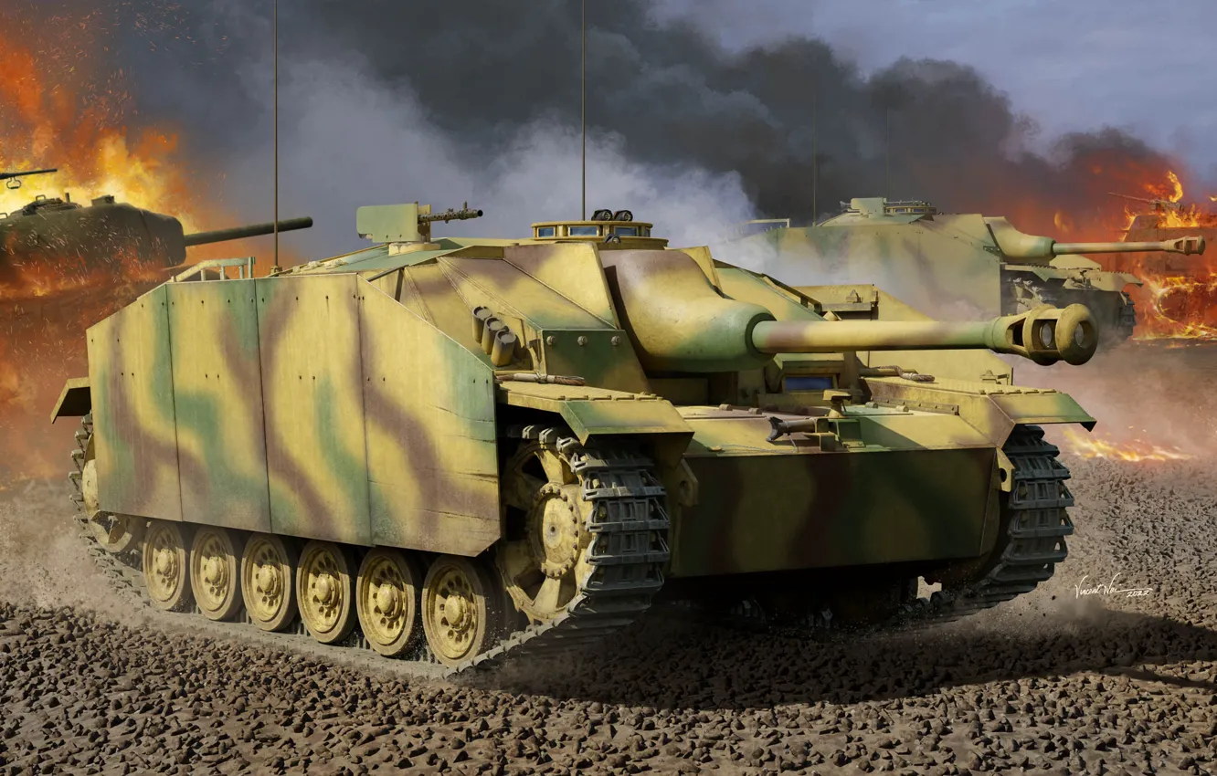 Фото обои Германия, Вторая Мировая война, Бронетехника, StuG III Ausf. G