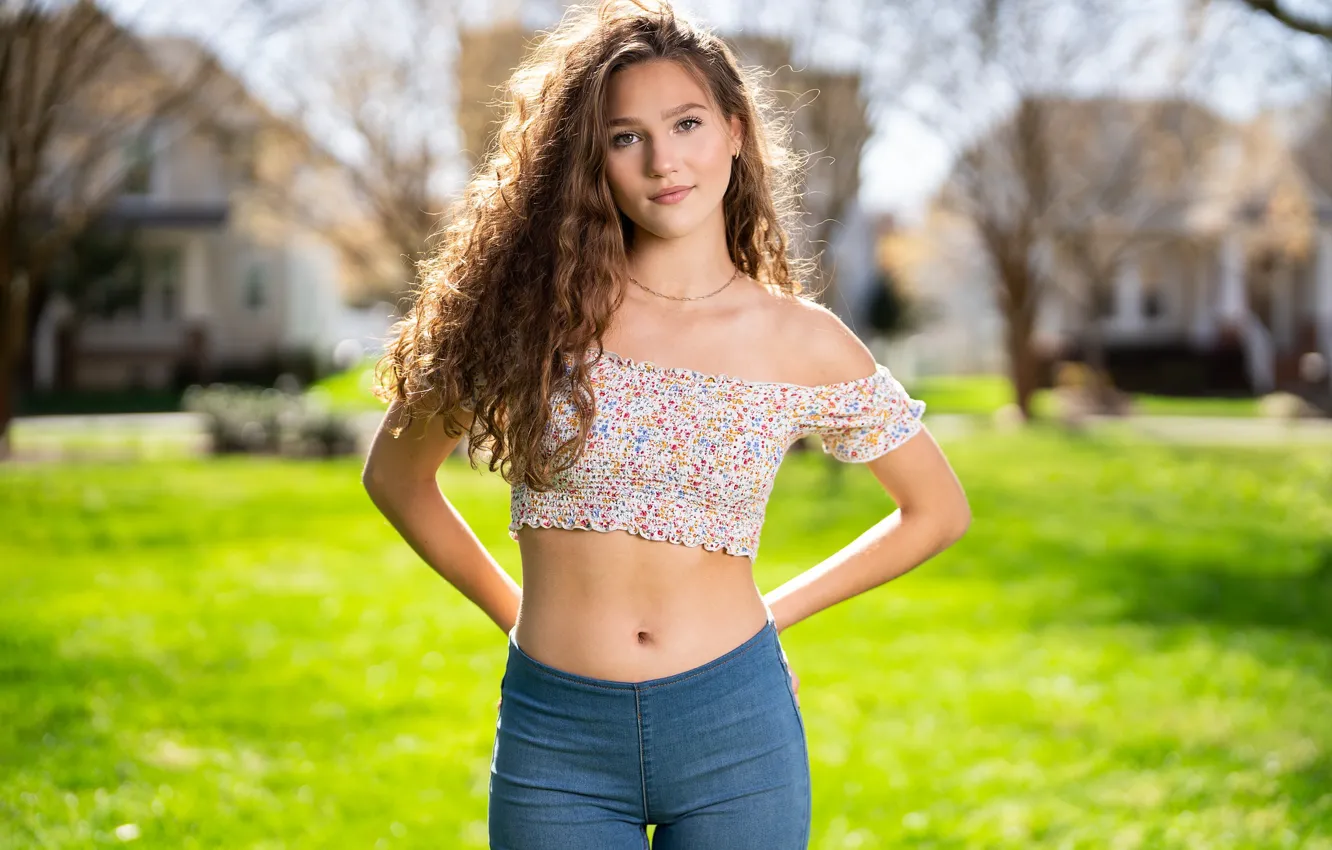 Фото обои взгляд, девушка, фон, модель, милашка