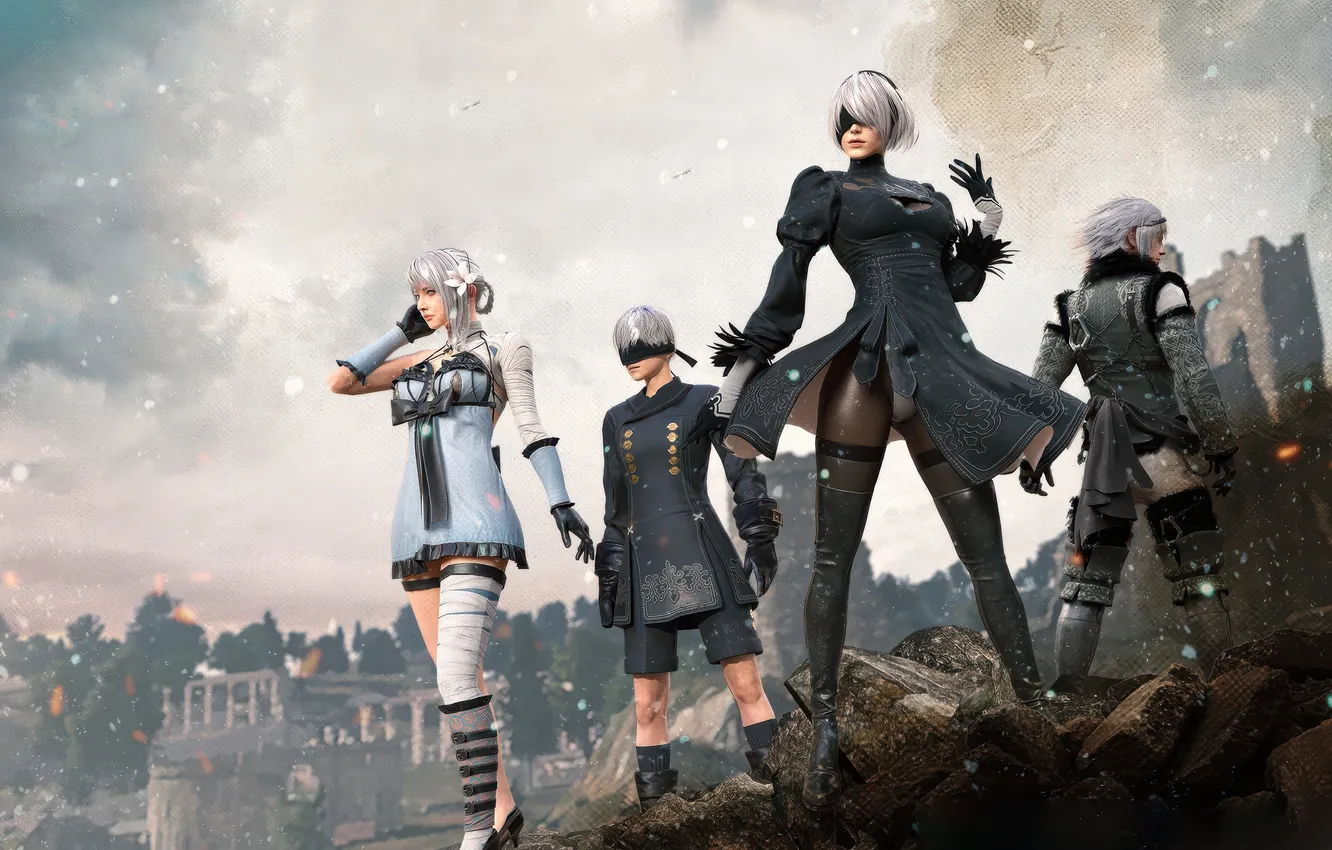 Фото обои game, nier, automata, pubg