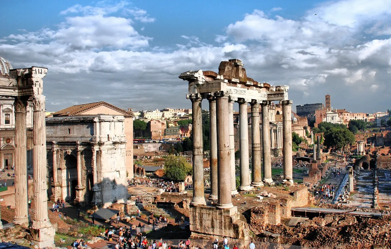 Фото обои Рим, колонны, руины