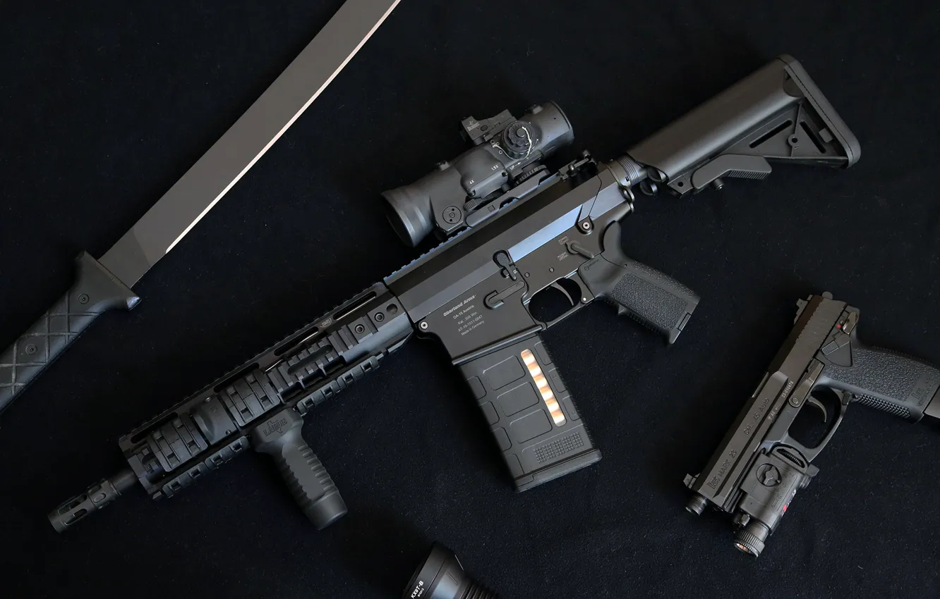 Фото обои пистолет, оружие, Автоматическая винтовка, DMR, ОА-10