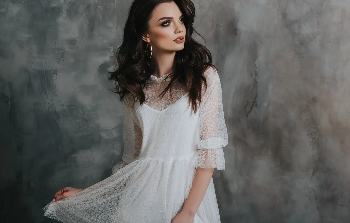 Фото обои девушка, поза, фон