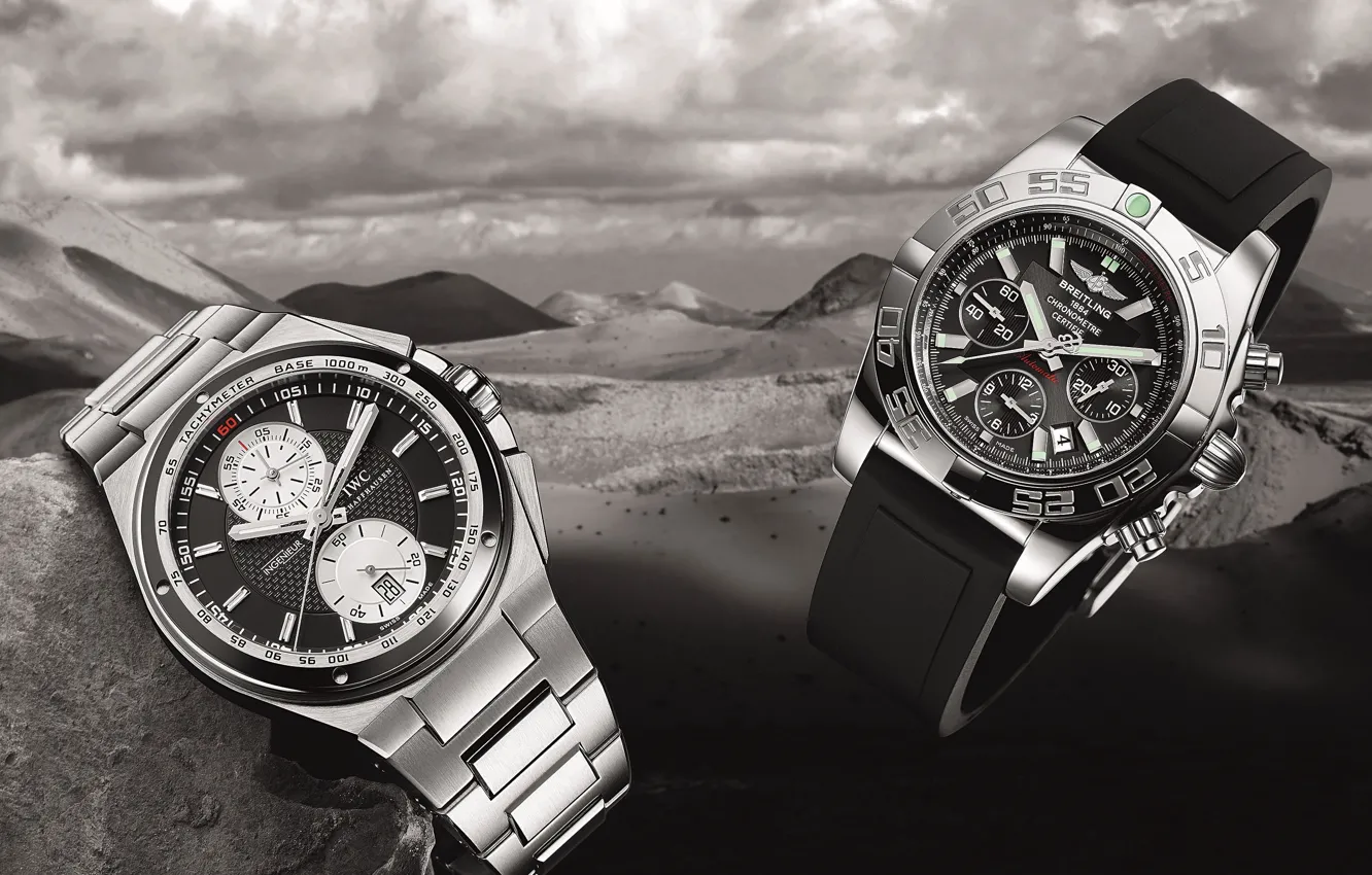 Фото обои Часы, Watch, Breitling vs IWC