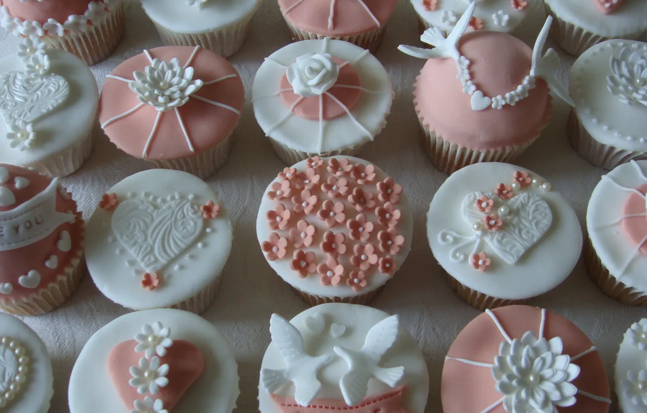 Фото обои украшения, праздник, свадьба, выпечка, кексы