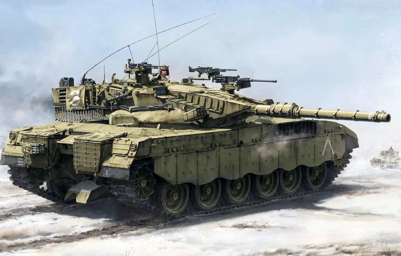 Фото обои Меркава, основной боевой танк, Merkava, Mk.I Hybrid