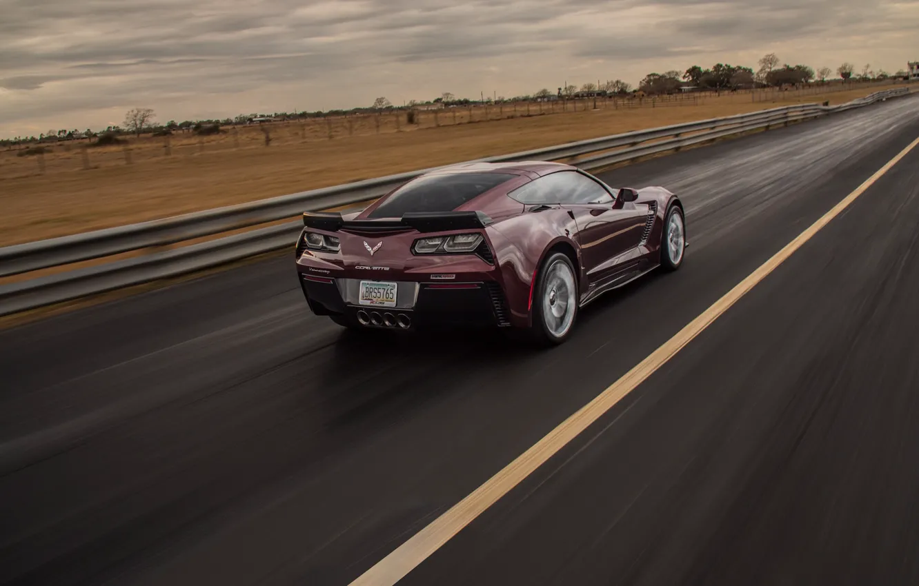 Фото обои Corvette, Chevrolet, road, speed, Hennessey, Hennessey Chevrolet Corvette Z06