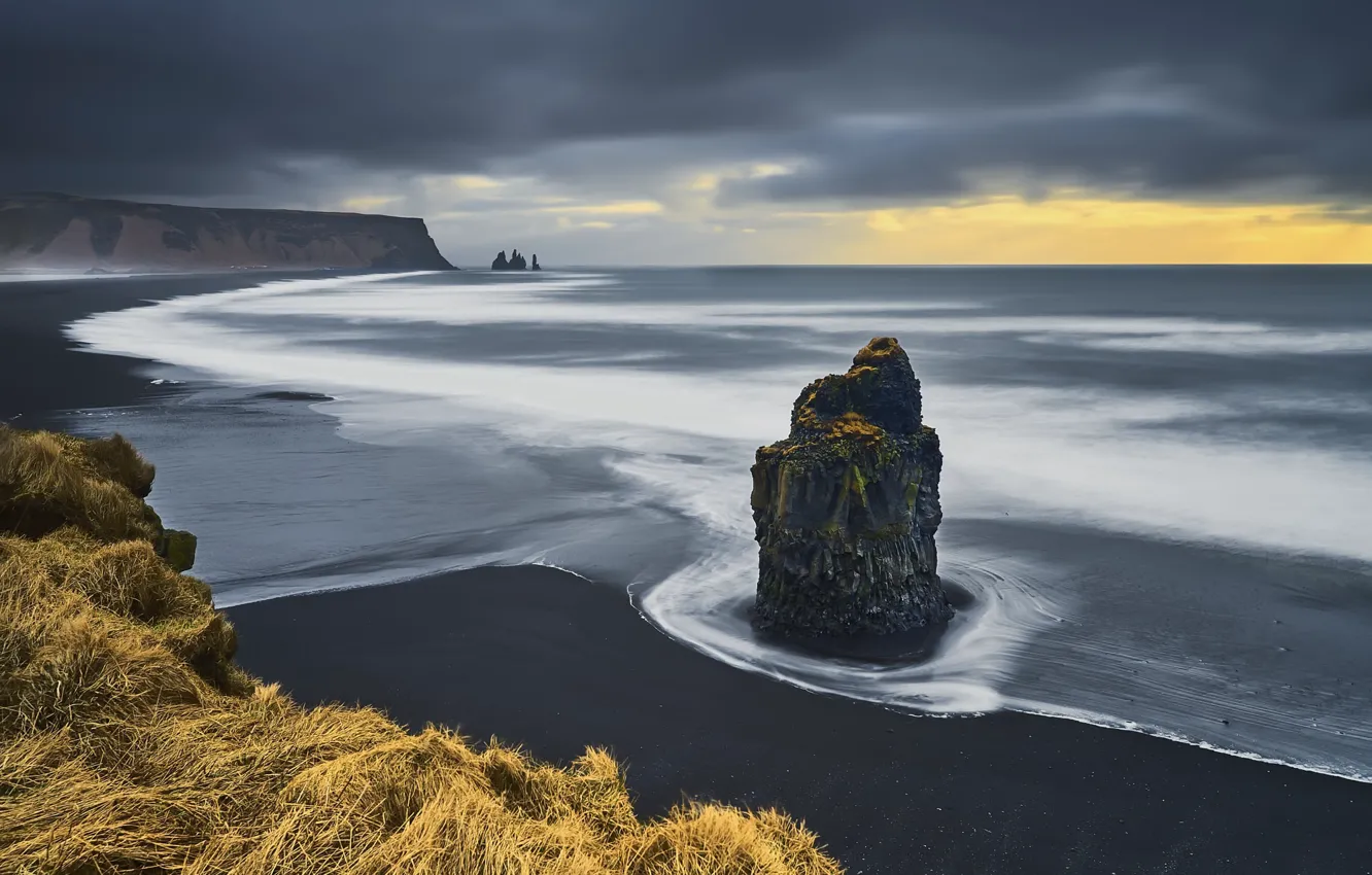 Фото обои море, берег, Iceland