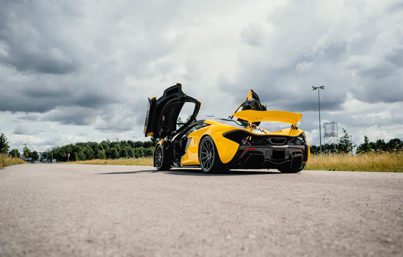 Фото обои McLaren, yellow, McLaren P1, P1