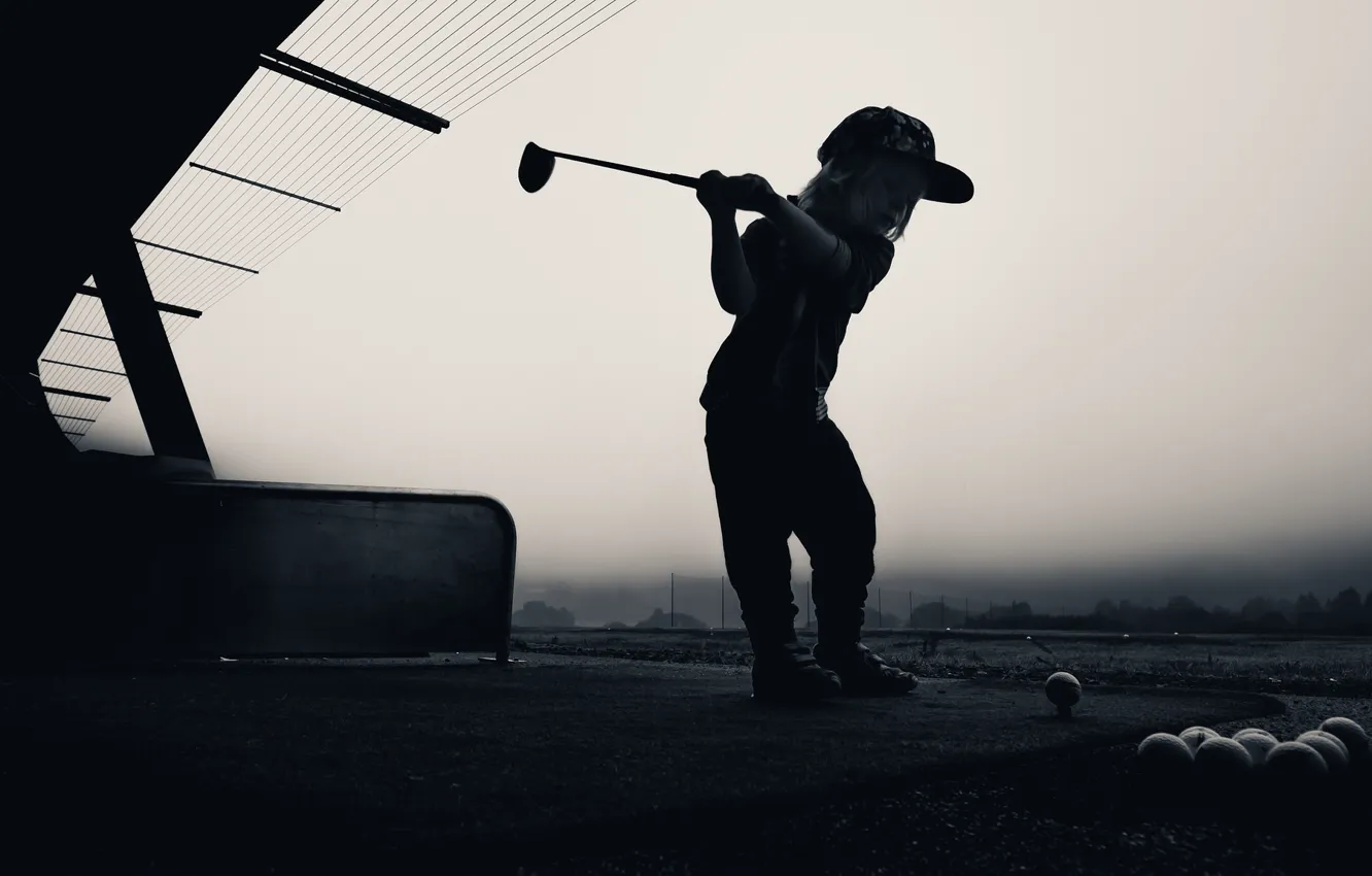 Фото обои спорт, девочка, гольф