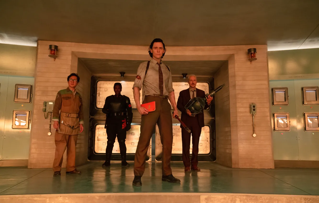 Фото обои Mobius, Loki, Tom Hiddleston, Owen Wilson, Season 2, Marvel Studios, Ke Huy Quan, Wunmi Mosaku