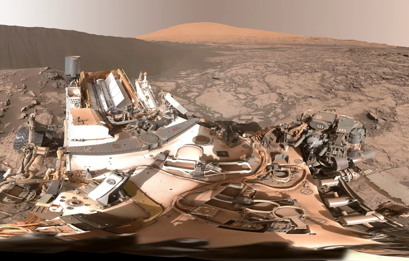 Фото обои дюны, намибские, панорамный обзор, на Марсе