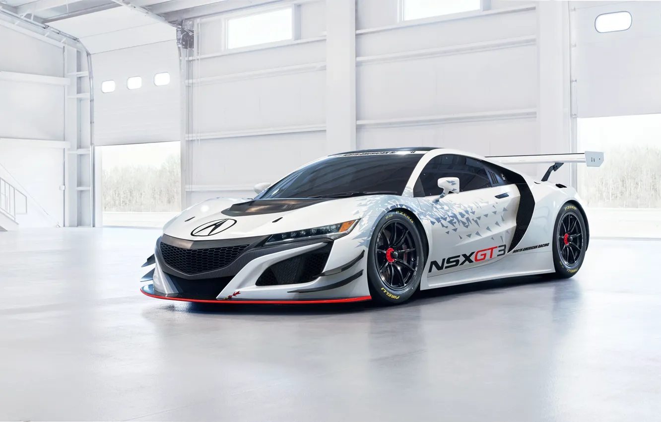 Фото обои суперкар, Honda, хонда, GT3, акура, Acura, NSX