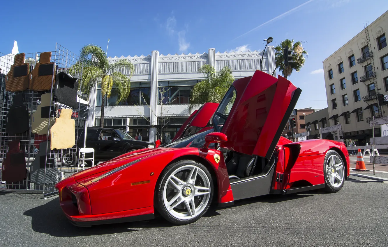 Фото обои красный, Ferrari, supercar, Enzo Ferrari
