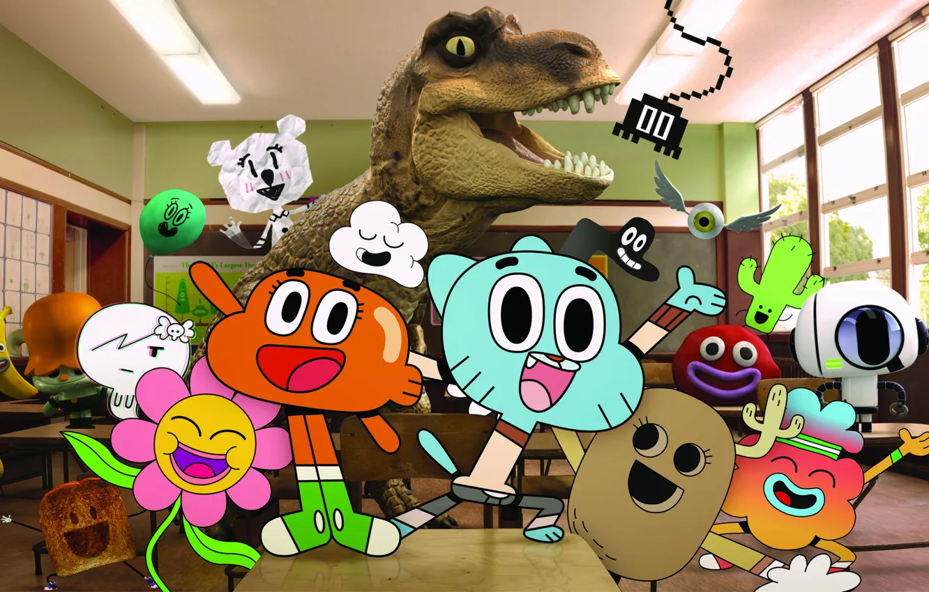 Фото обои animated, The Amazing World of Gumball, television series, Cartoon Network