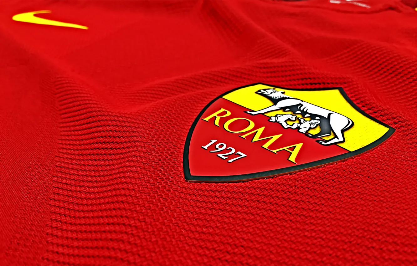 Фото обои wallpaper, sport, logo, Nike, football, AS Roma, t-shirt