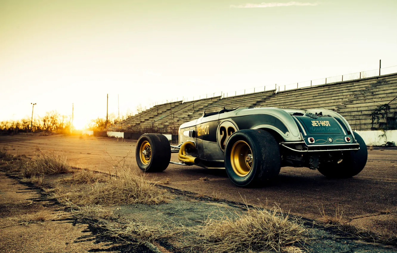 Фото обои Ford, Race, American, Hot rod, Speedway, '32, FULLER MOTO, Jet-hot