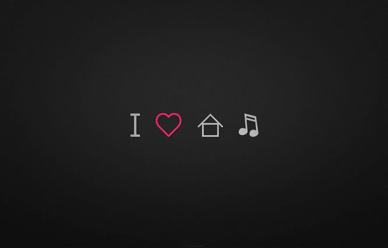 Фото обои music, love, house