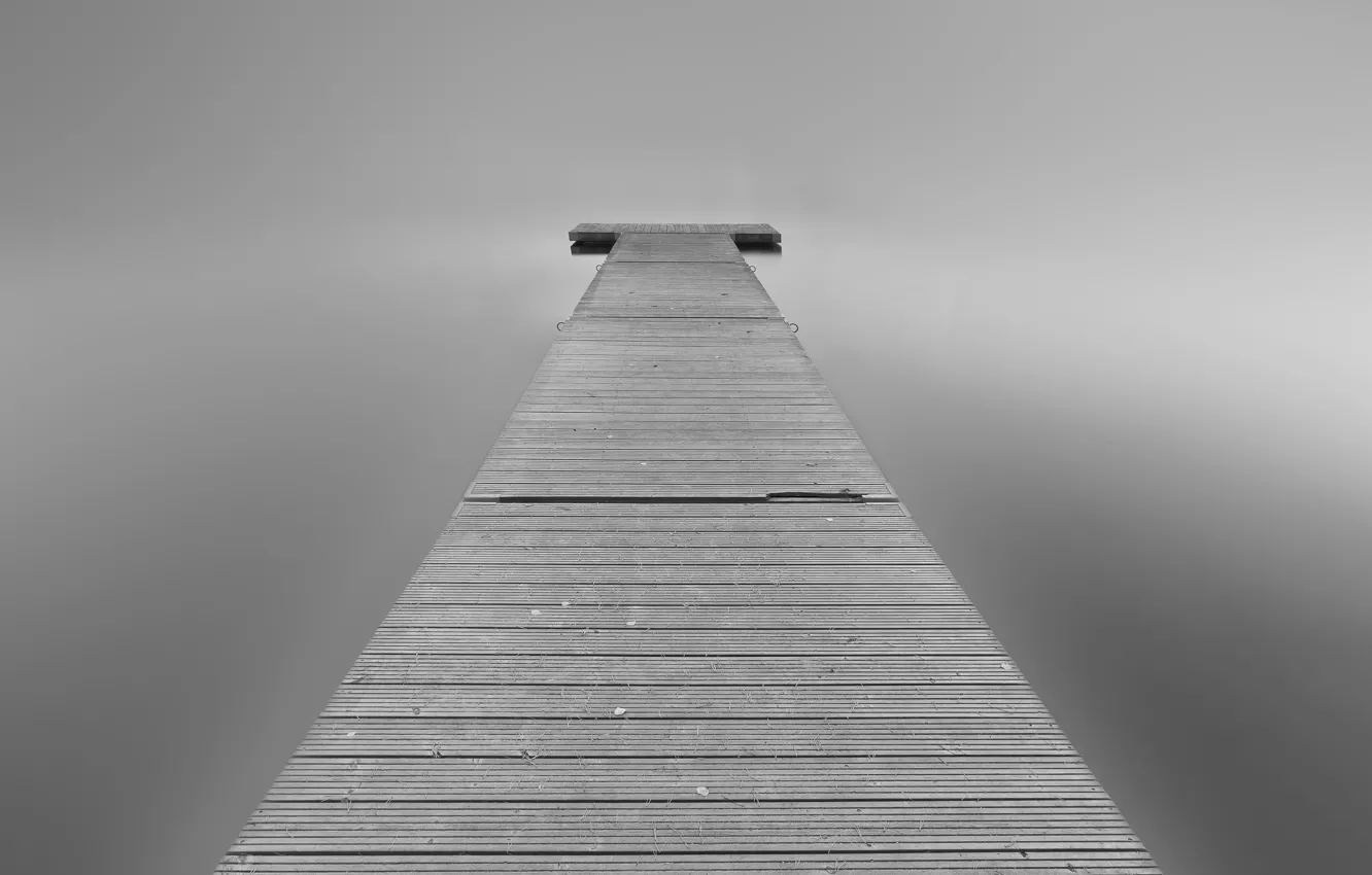 Фото обои Wood, River, Pier