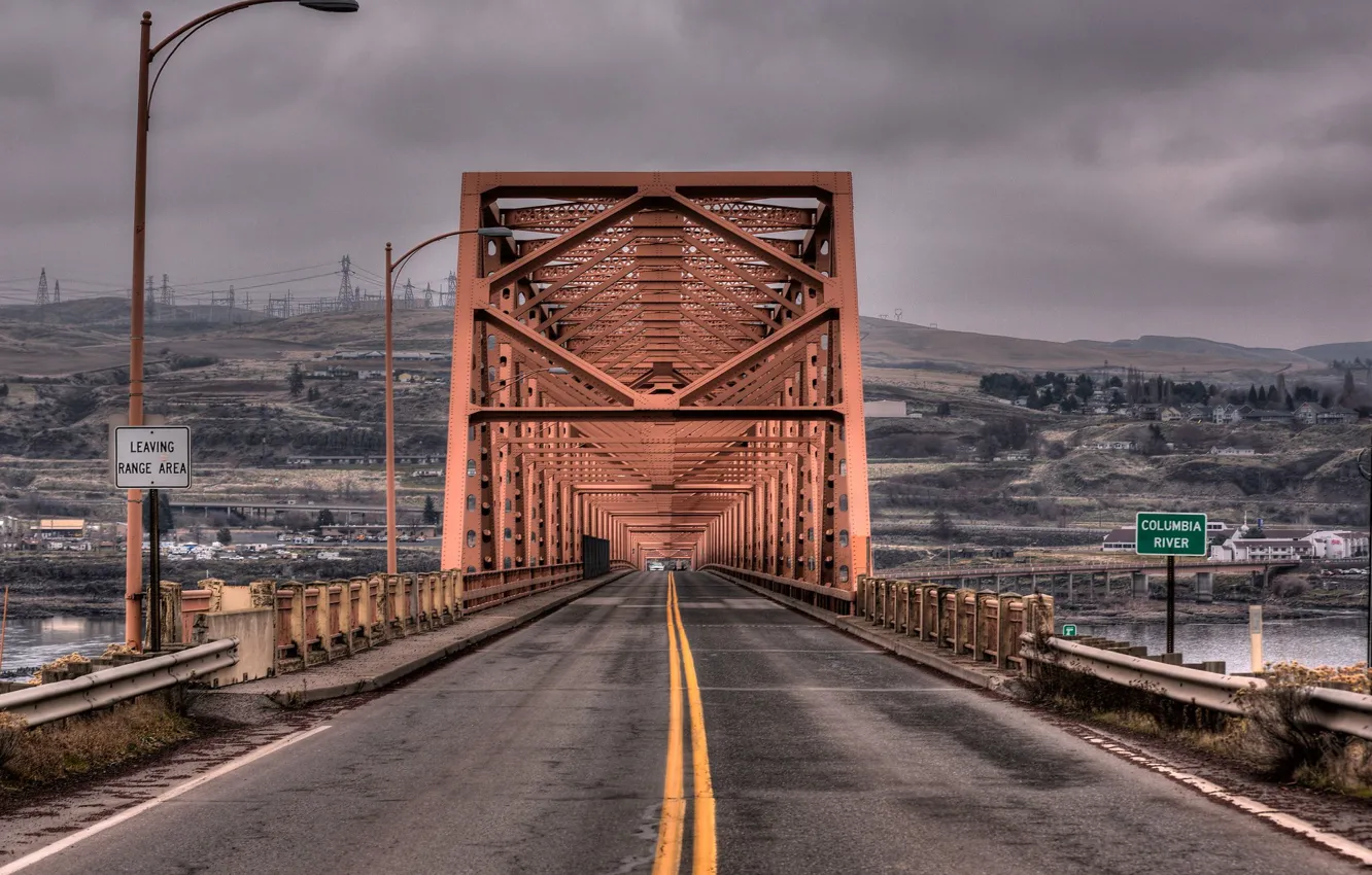 Фото обои HDR, Columbia River, Washington State