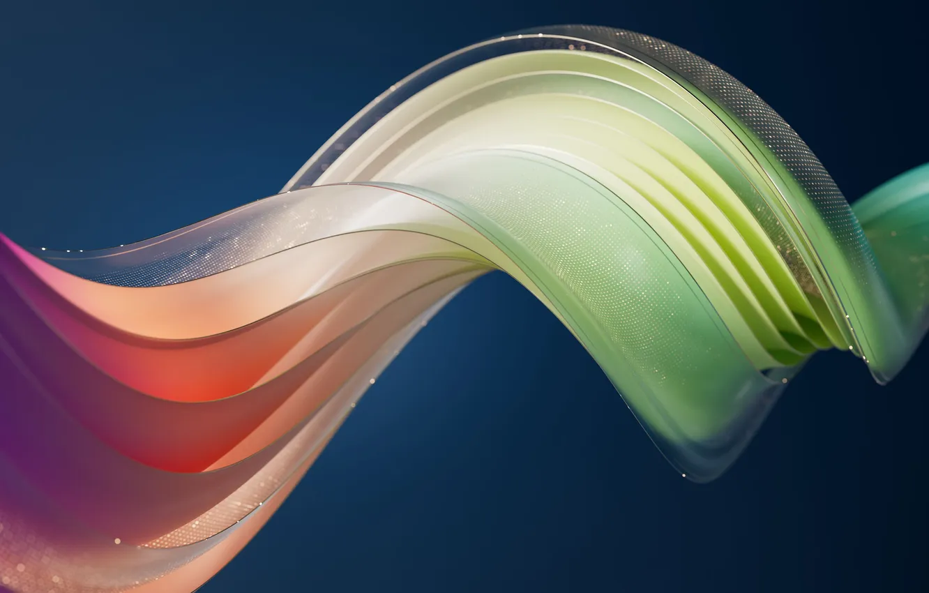 Фото обои волны, абстракция, прозрачный, abstract, digital art, тёмно синий, цифровое искусство, translucent