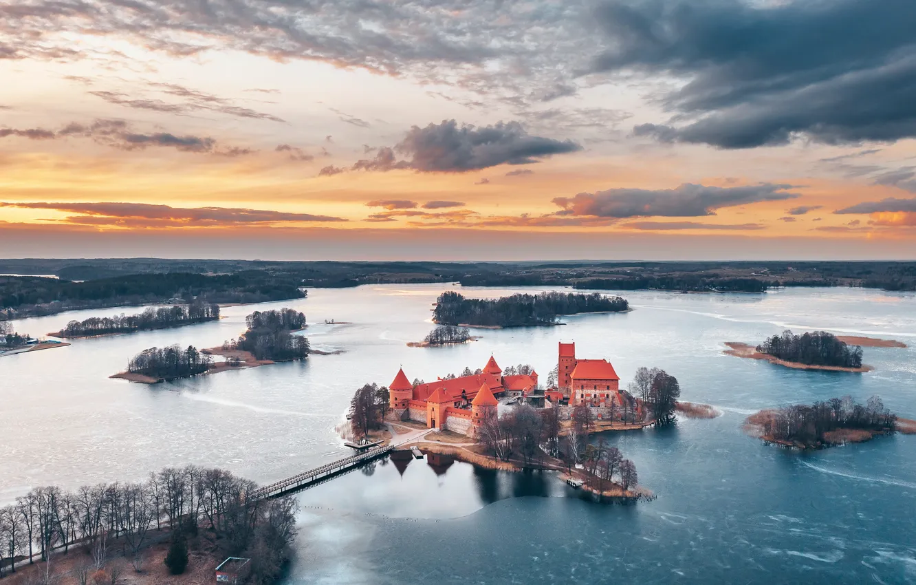 Фото обои замок, Trakai, Lietuva