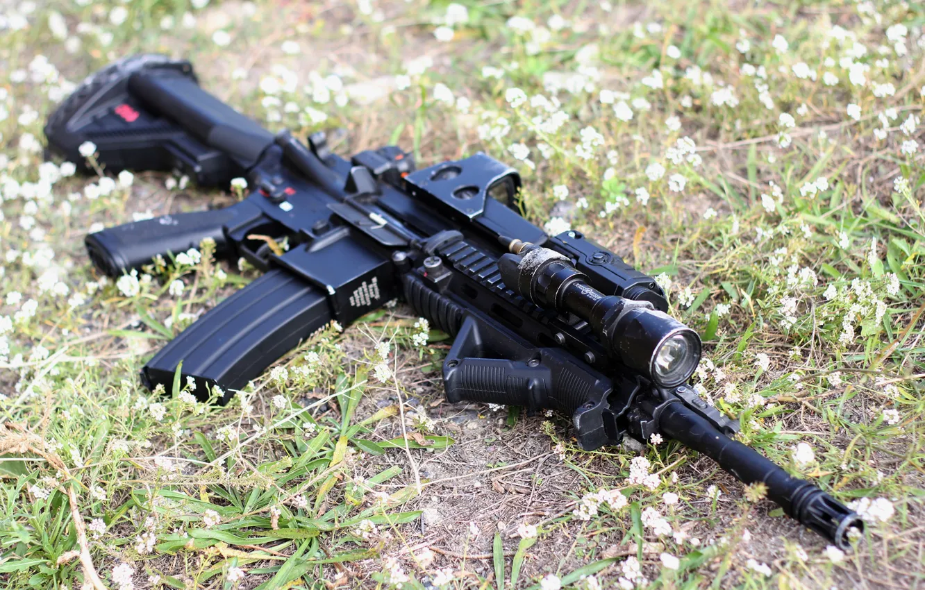 Фото обои оружие, автомат, Heckler &amp; Koch, Hk416D
