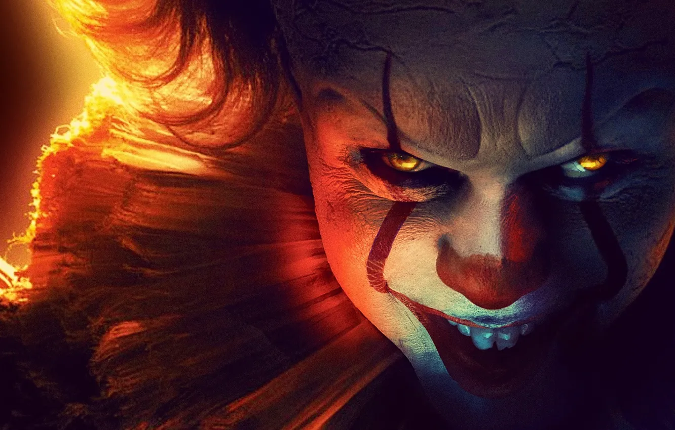 Фото обои улыбка, клоун, ужасы, оно, Оно следует за тобой, It: Chapter Two