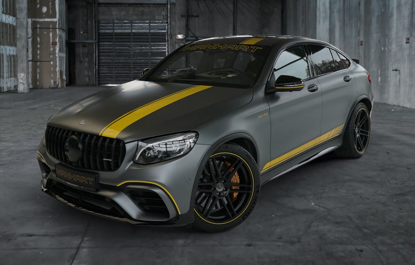 Фото обои Mercedes, Front, AMG, Grey, Side, Manhart, GLC63 AMG, Front and Side