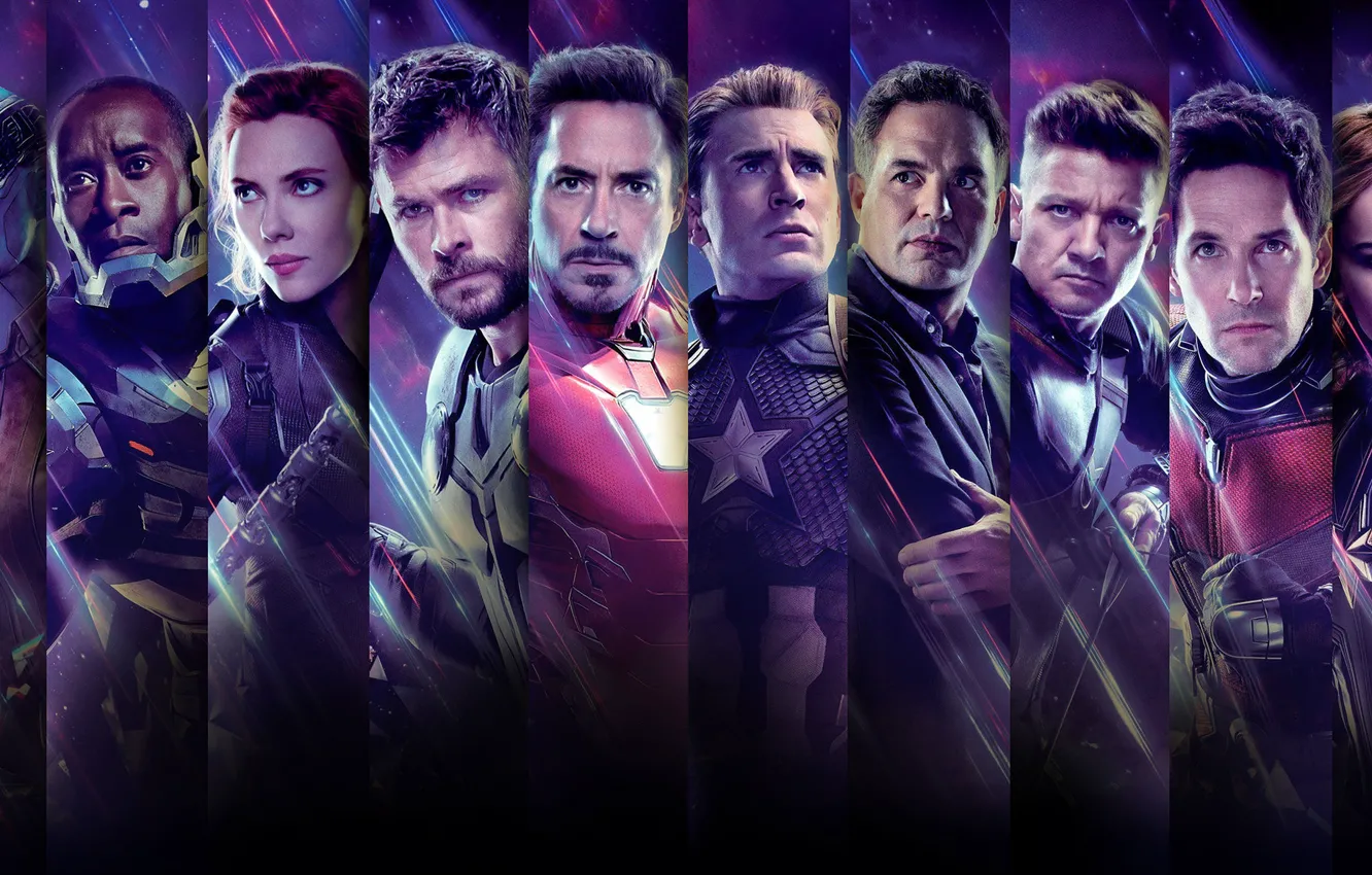 Фото обои фантастика, персонажи, Nebula, Iron Man, Captain America, супергерои, Thor, Black Widow
